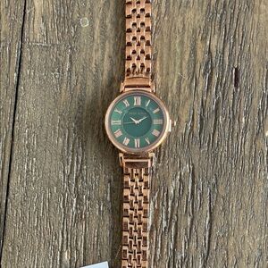 Anne Klein Rose Gold and Green Women's Watch